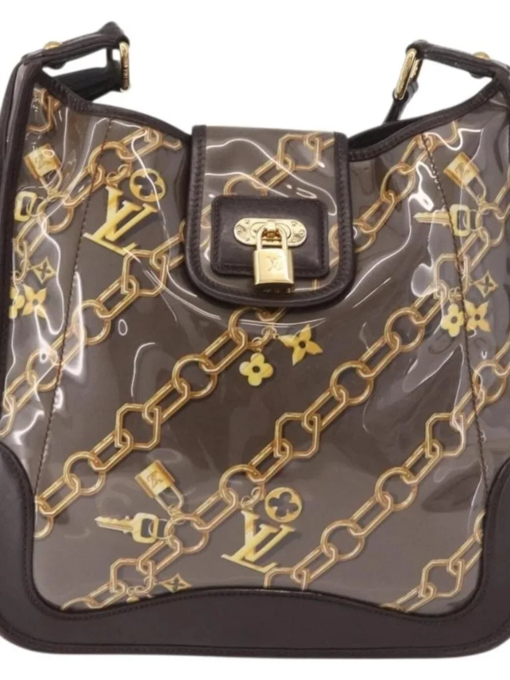 LOUIS VUITTON Monogram Charm Musette Shoulder Bag Brown M95159 LV Auth 188803V